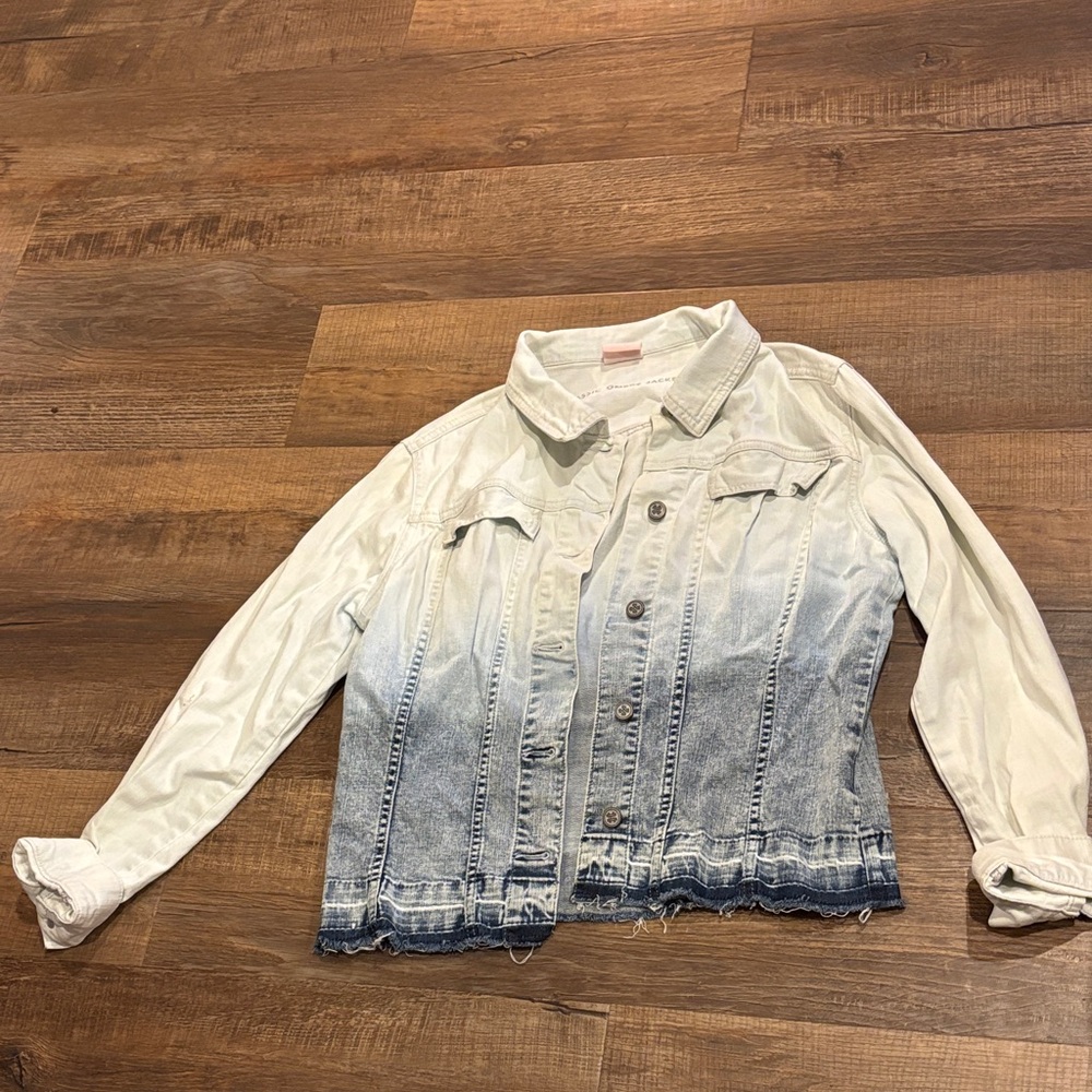 Laurie Felt Blue and White Ombre Denim Jacket